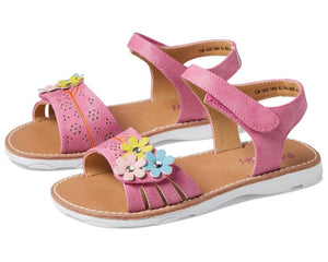 Valencia Imports (Rachel Shoes) Toddler and Little Girls Tiana Sandal w/ Velcro Strap Strawberry / Multi