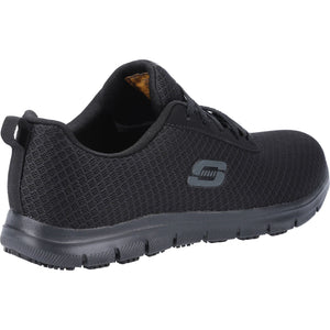 Women's Wide Fit Skechers 77210EC Genter Bronaugh SR Occupational Trainers