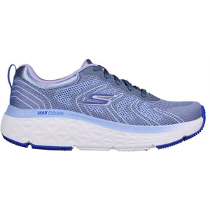 Women's Wide Fit Skechers 129120 Max Cushioning Delta Trainers - Blue/Lavender