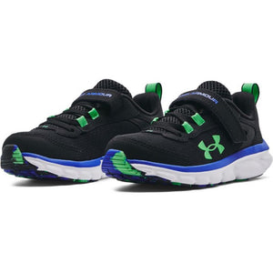 Under Armour Little and Big Boys UA Assert 9 AC Velcro Black / Versa Blue