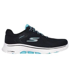 Women's Wide Fit Skechers 125215 Go Walk 7 Cosmic Waves Trainers