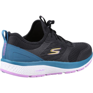 Women's Wide Fit Skechers 128276 Go Run Consistent Vivid Trainers - Black