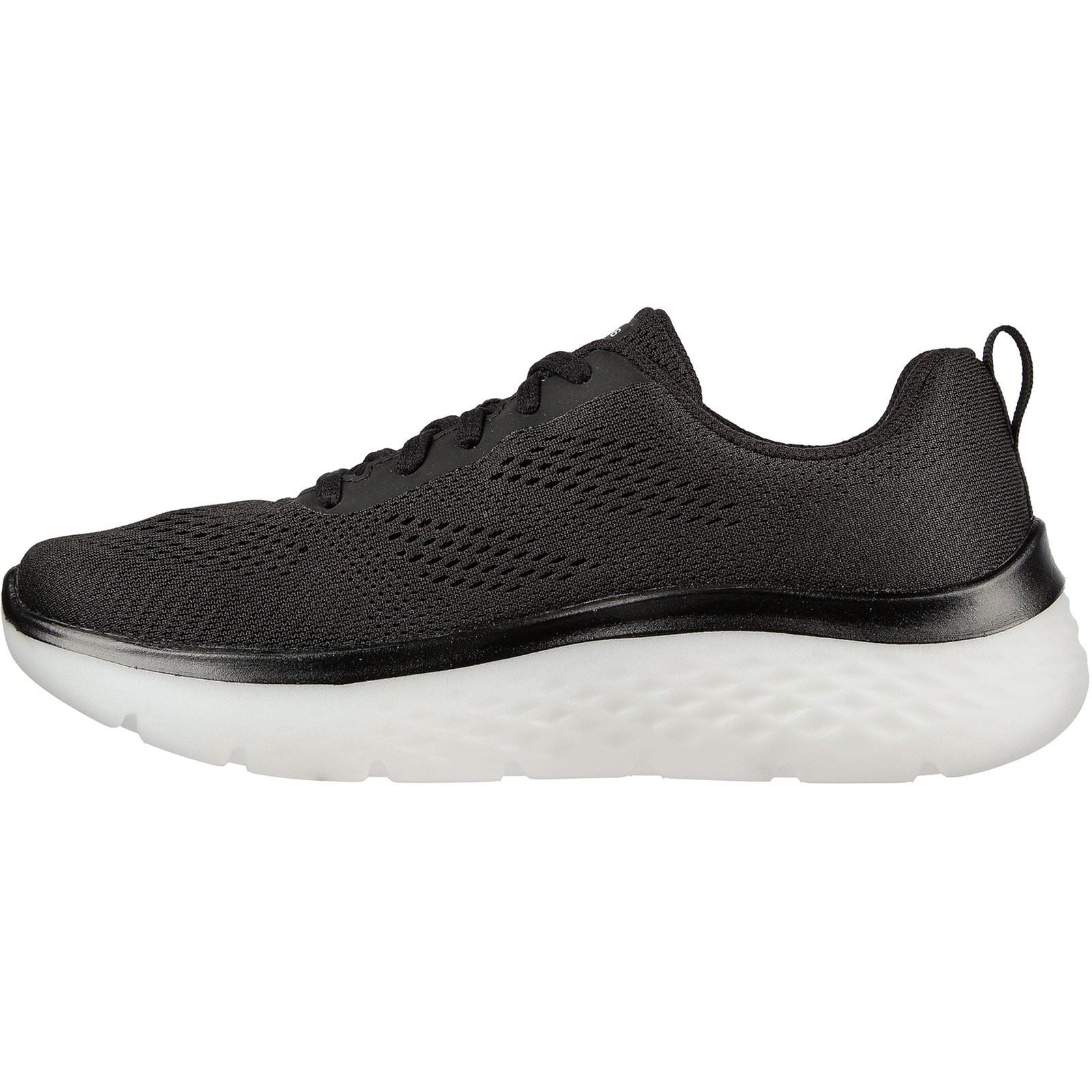 Women's Wide Fit Skechers 124578 GO walk Hyper Burst Trainers - Black/White