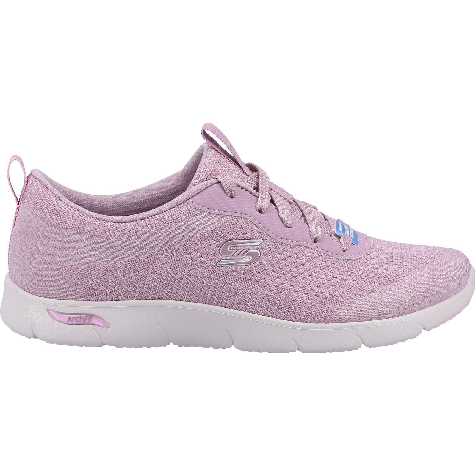 Women's Wide Fit Skechers 104272 Arch Fit Refine Trainers - Mauve