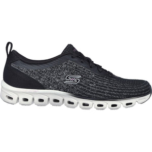 Women's Wide Fit Skechers 104325 Glide-Step Head Start Trainers - Black