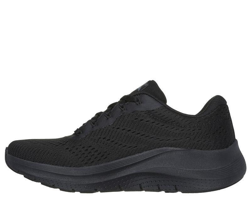 Women's Wide Fit Skechers 150051W Arch Fit 2.0 Big League Trainers - Black