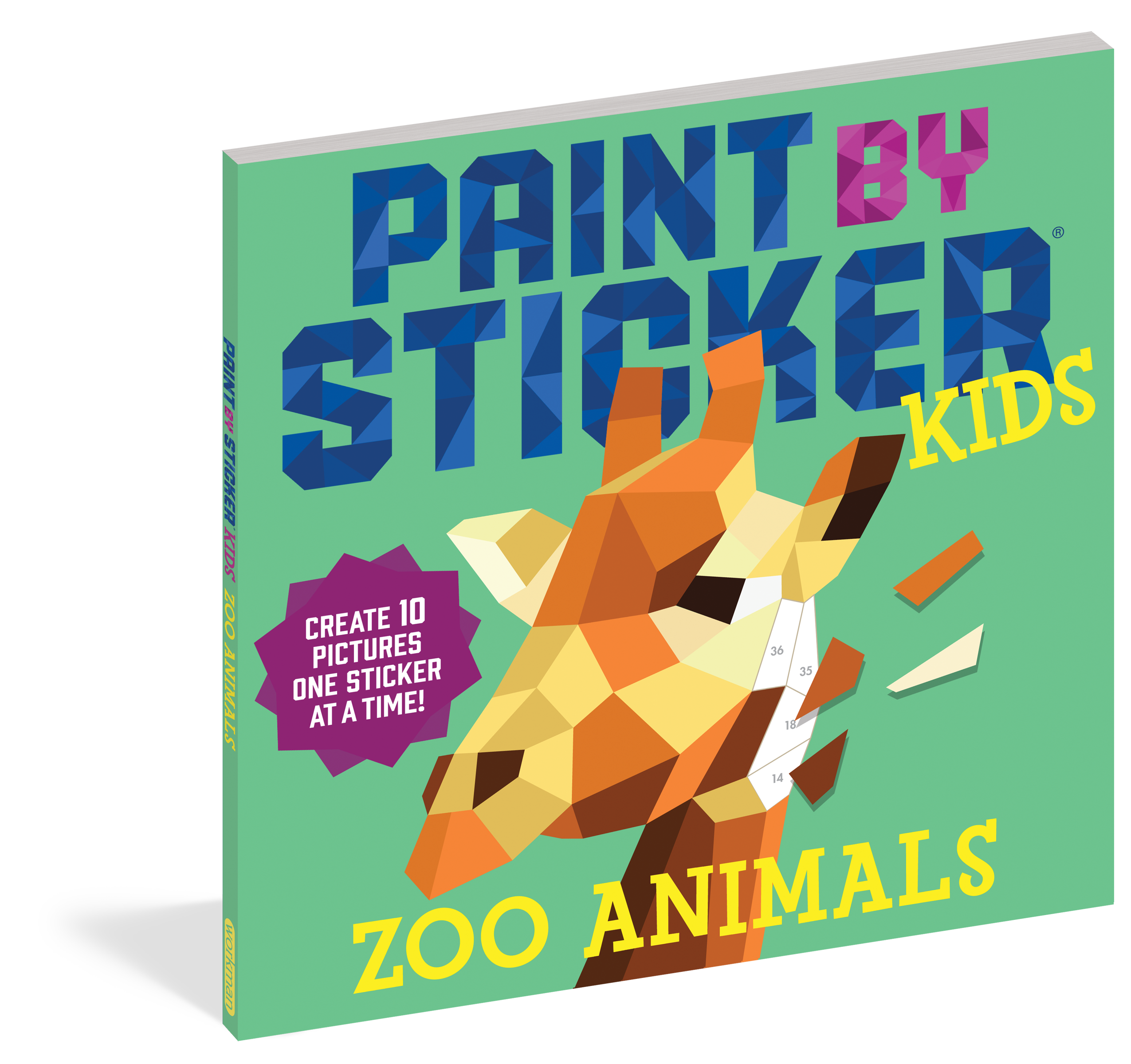 Paint by Sticker Kids: Zoo Animals: Create 10 Pictures One Sticker at a Time!