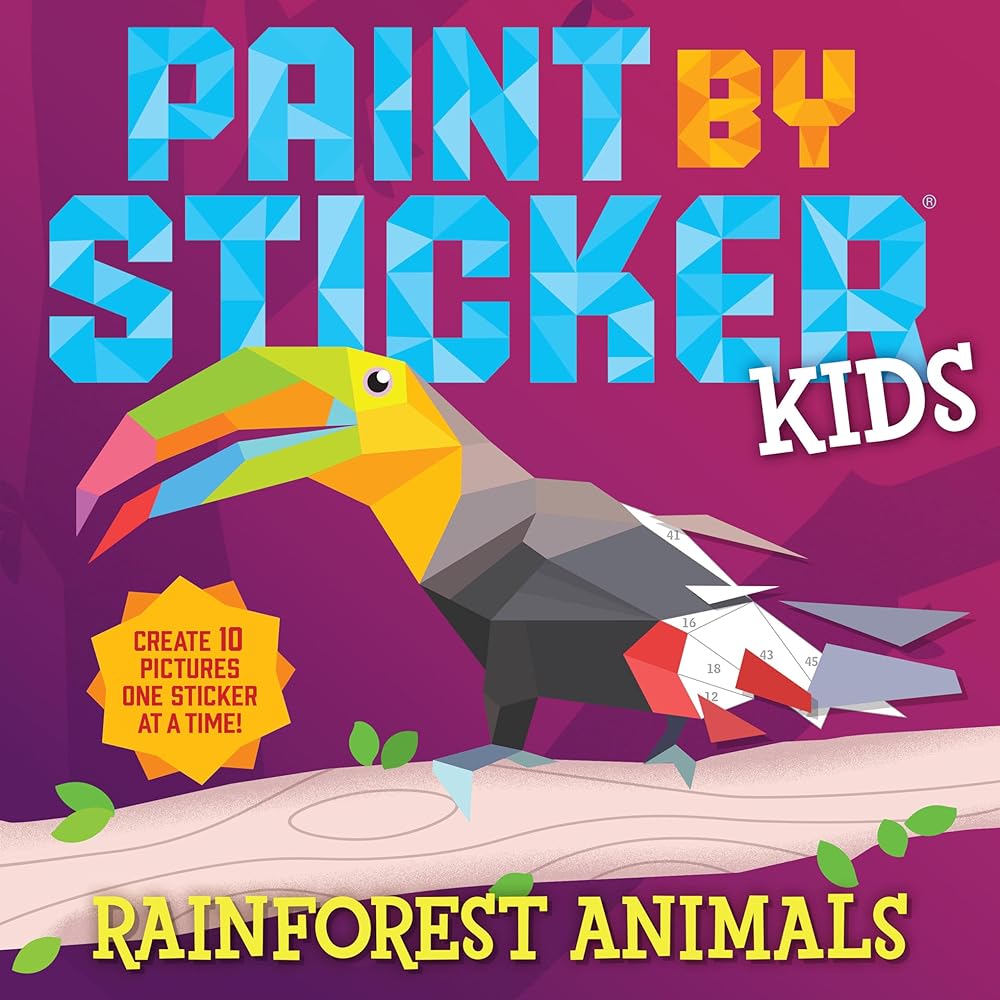 Paint by Sticker Kids: Rainforest Animals (Paint by Sticker)