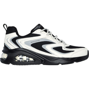 Women's Wide Fit Skechers 177424 Tres Air Uno Street Fl Air Trainers -  Black/White