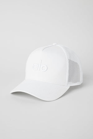 District Trucker Hat - White/White