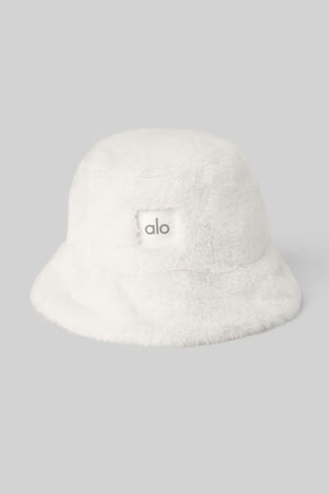 Faux Fur Bucket Hat - Ivory