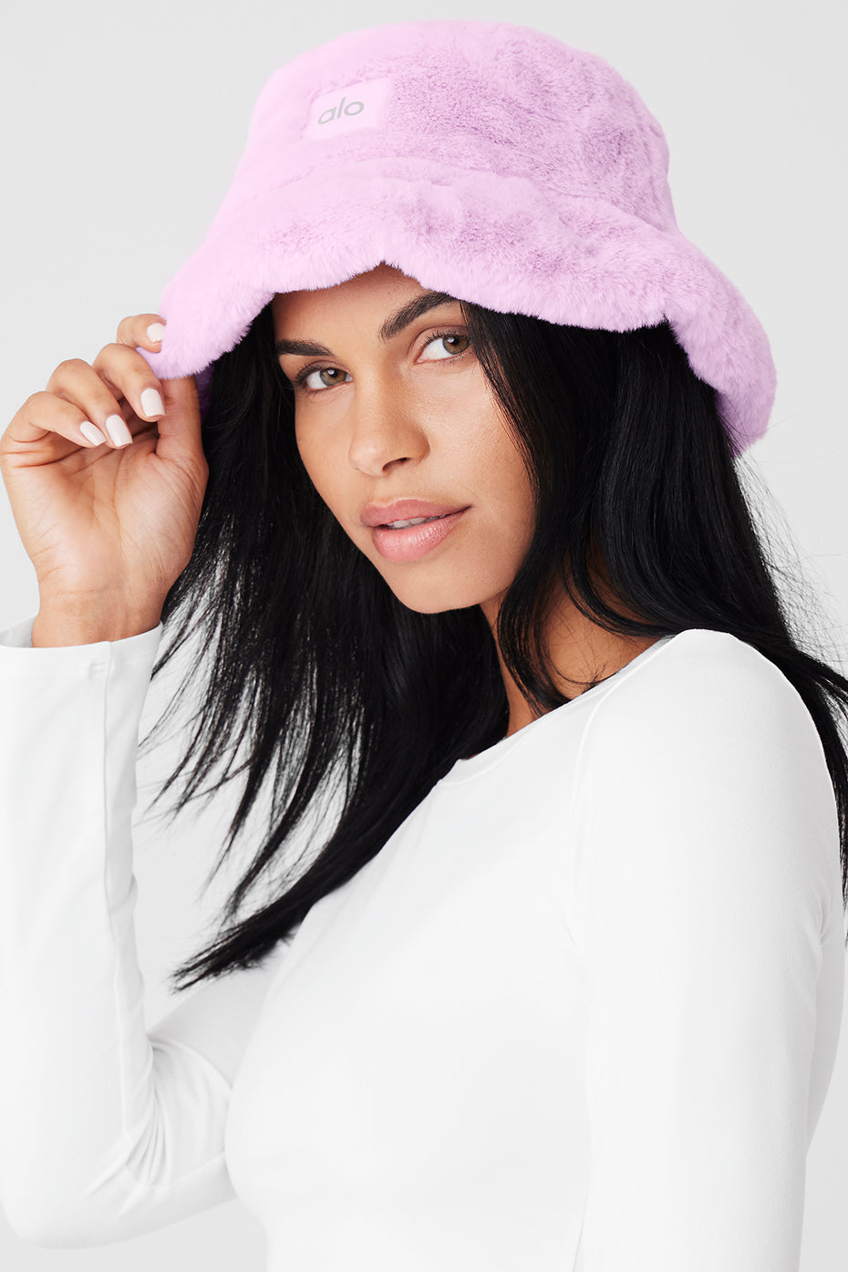 Faux Fur Bucket Hat - Sugarplum Pink