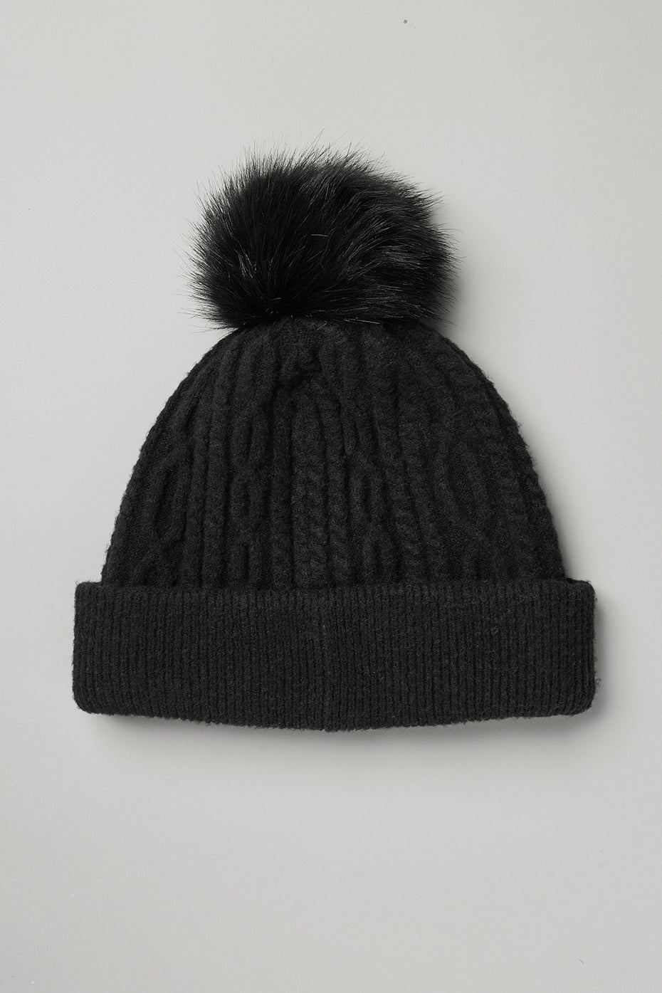 Cable Knit Beanie - Black