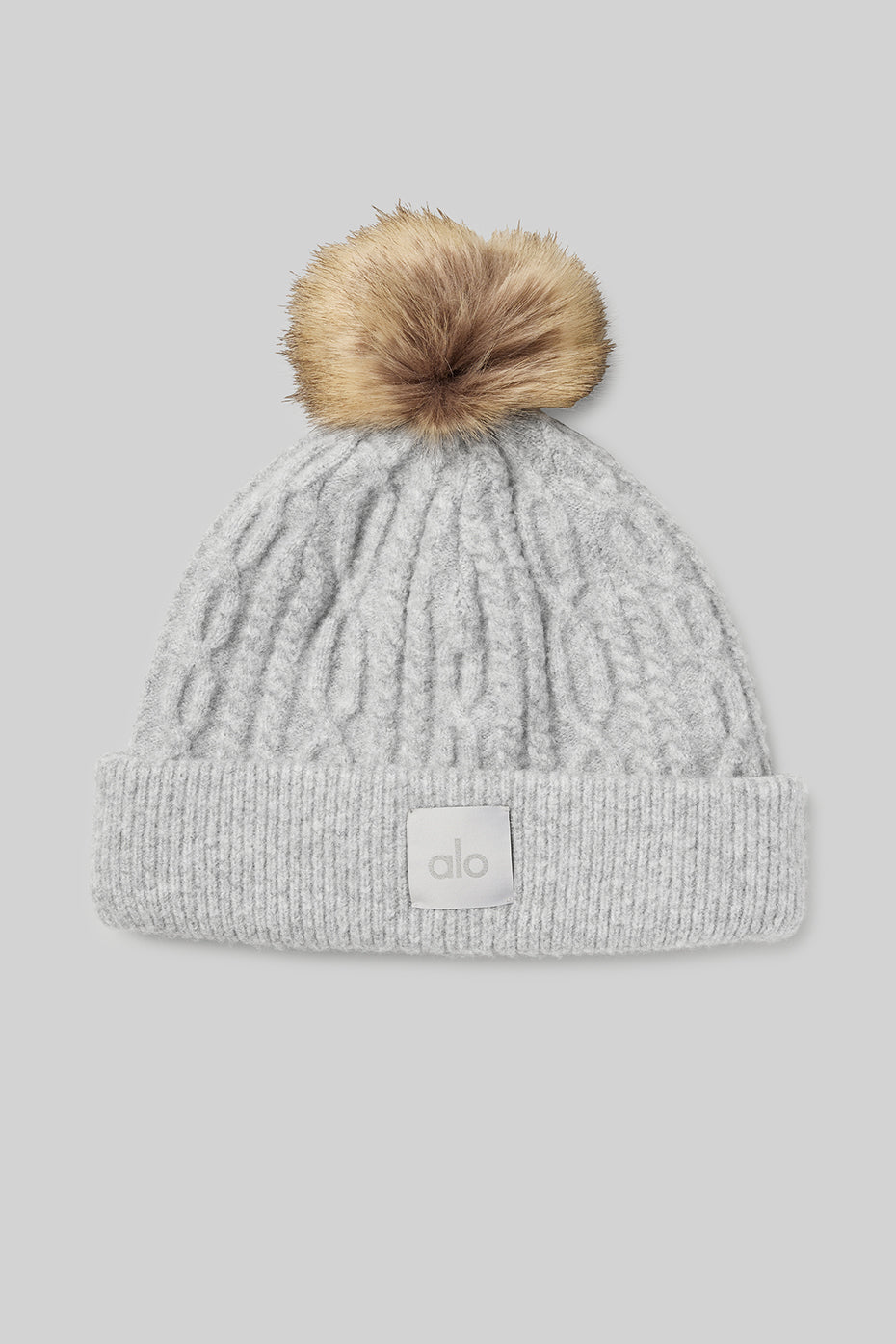 Cable Knit Beanie - Athletic Heather Grey