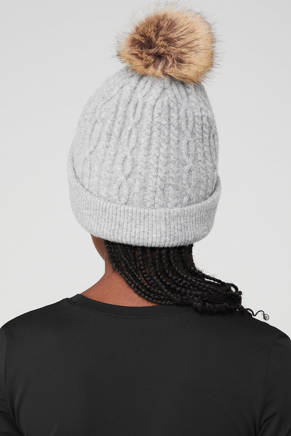 Cable Knit Beanie - Athletic Heather Grey