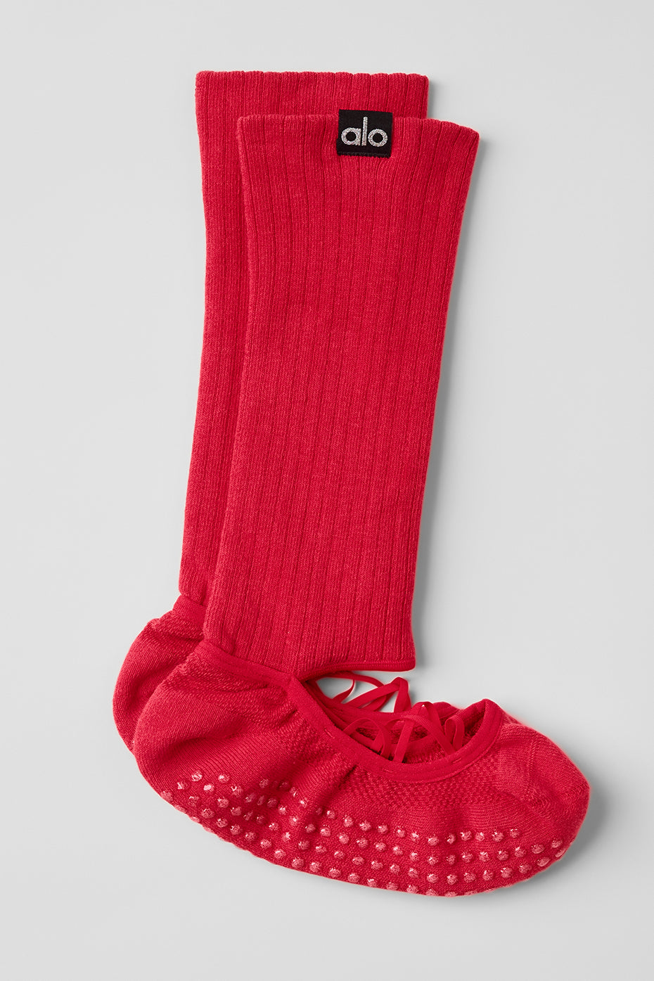 Women's Strappy Siren Grip Sock - Bold Red