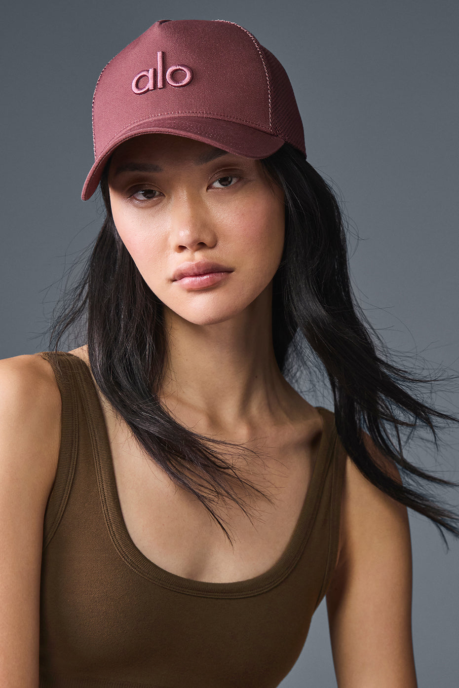 District Trucker Hat - Burgundy Truffle