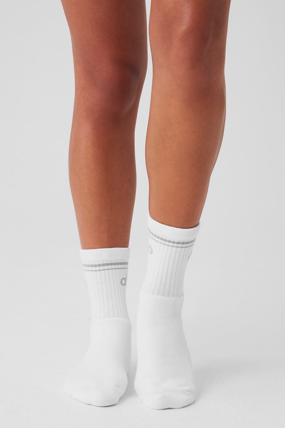 Unisex Half-Crew Throwback Sock - White/Titanium