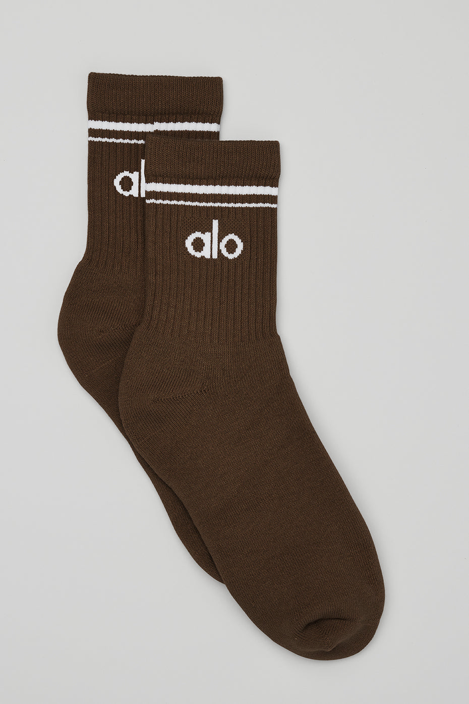 Unisex Half-Crew Throwback Sock - Espresso/White