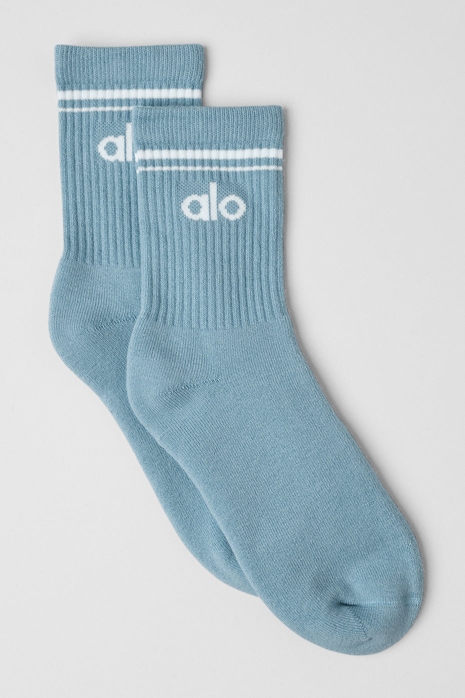 Unisex Half-Crew Throwback Sock - Celestial Blue/Ivory