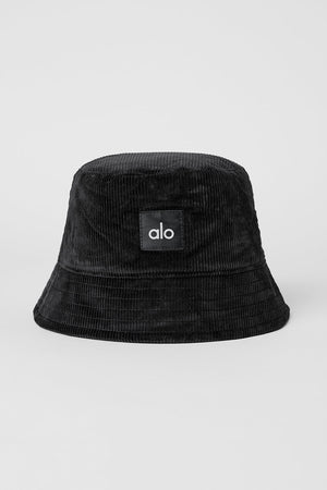 Corduroy Neighborhood Bucket Hat - Black