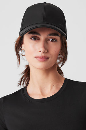 Satin Off-Duty Cap - Black