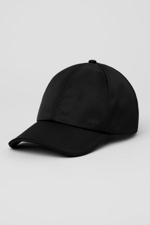 Satin Off-Duty Cap - Black