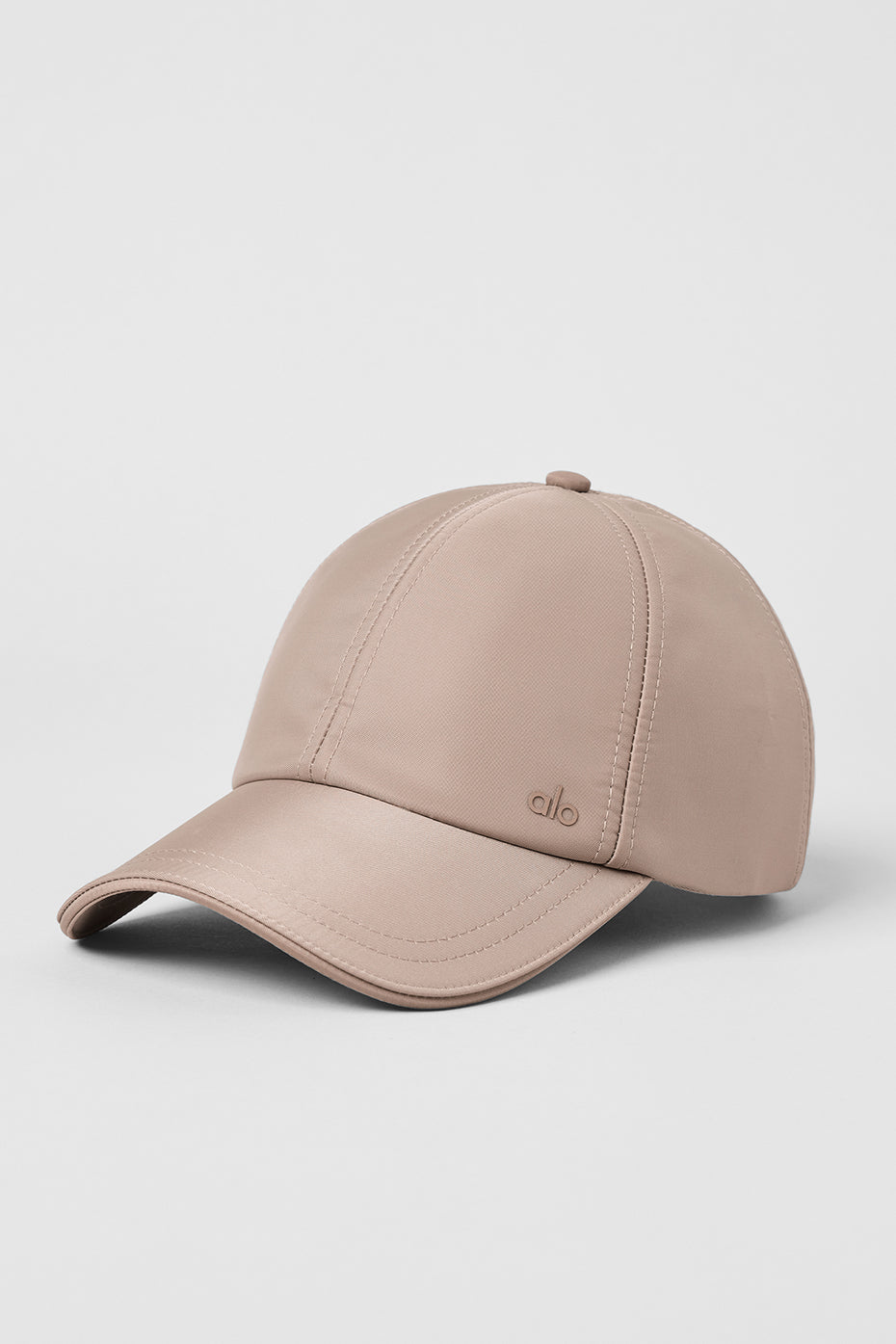 Satin Off-Duty Cap - Taupe Satin