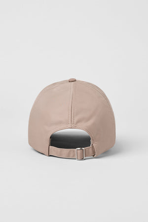 Satin Off-Duty Cap - Taupe Satin