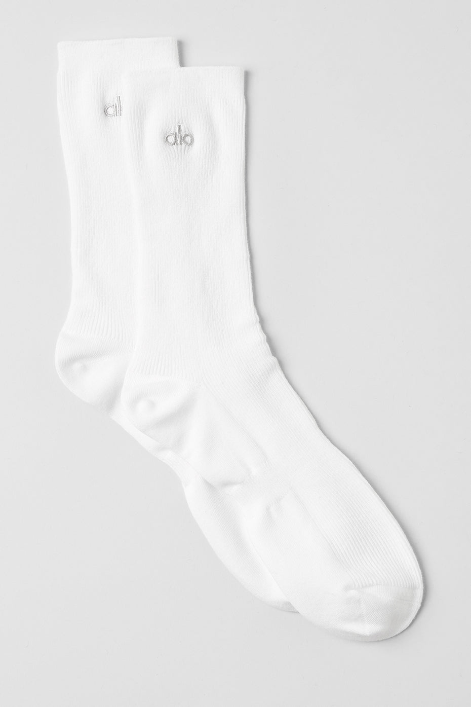 Unisex Half-Crew Understated Sock - White