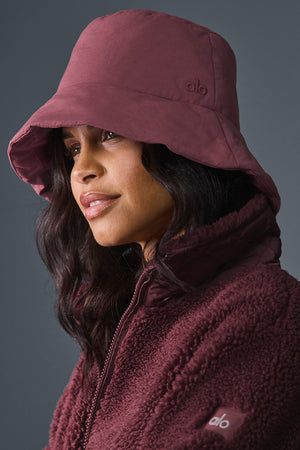 Good Shade Puffer Bucket Hat - Burgundy Truffle