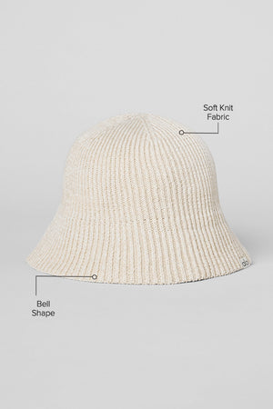 Denim Knit Cloche - Ivory/Oatmilk