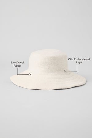 Merino Wool Bucket Hat - Ivory