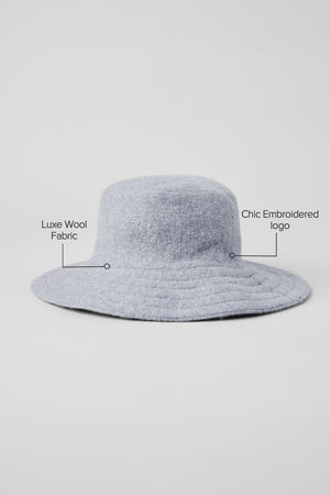 Merino Wool Bucket Hat - Hazy Heather Grey