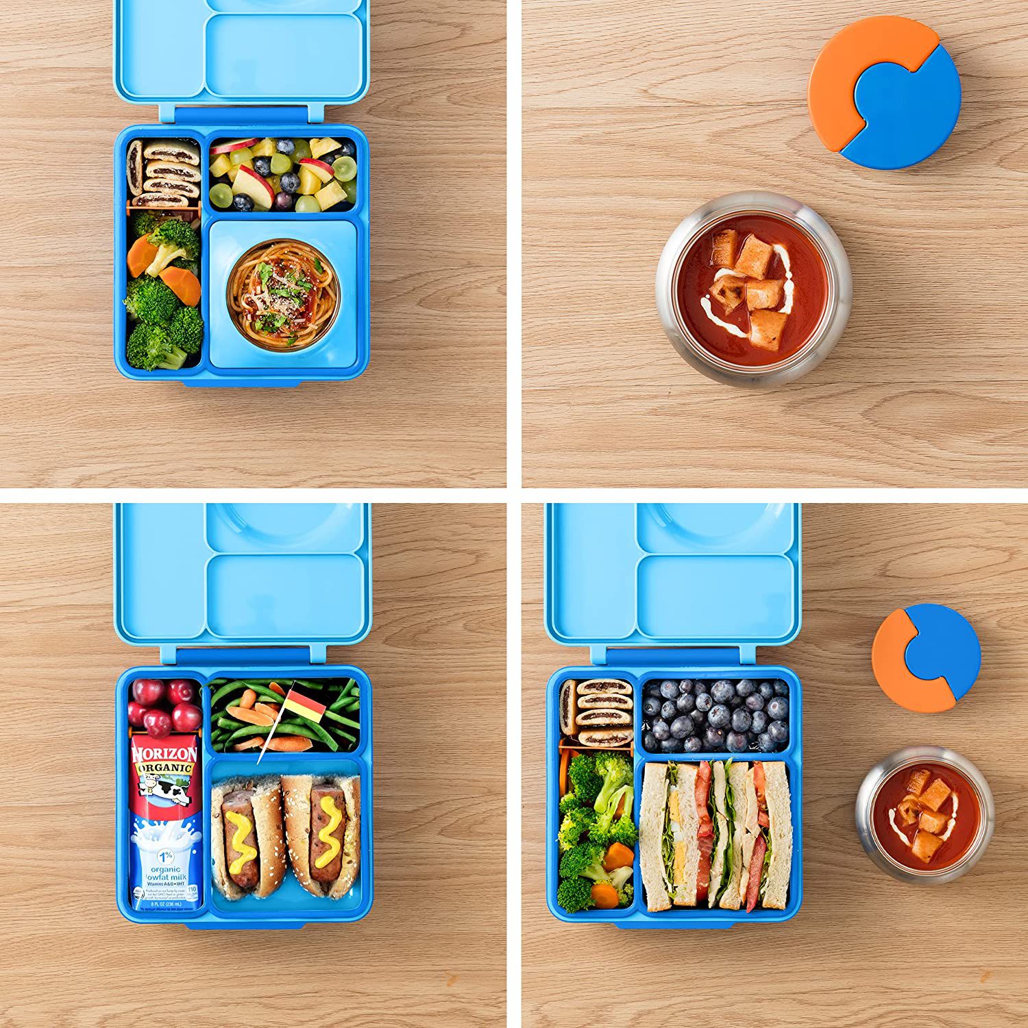 OmieBox Thermal Insulated Blue Bento Lunch Box