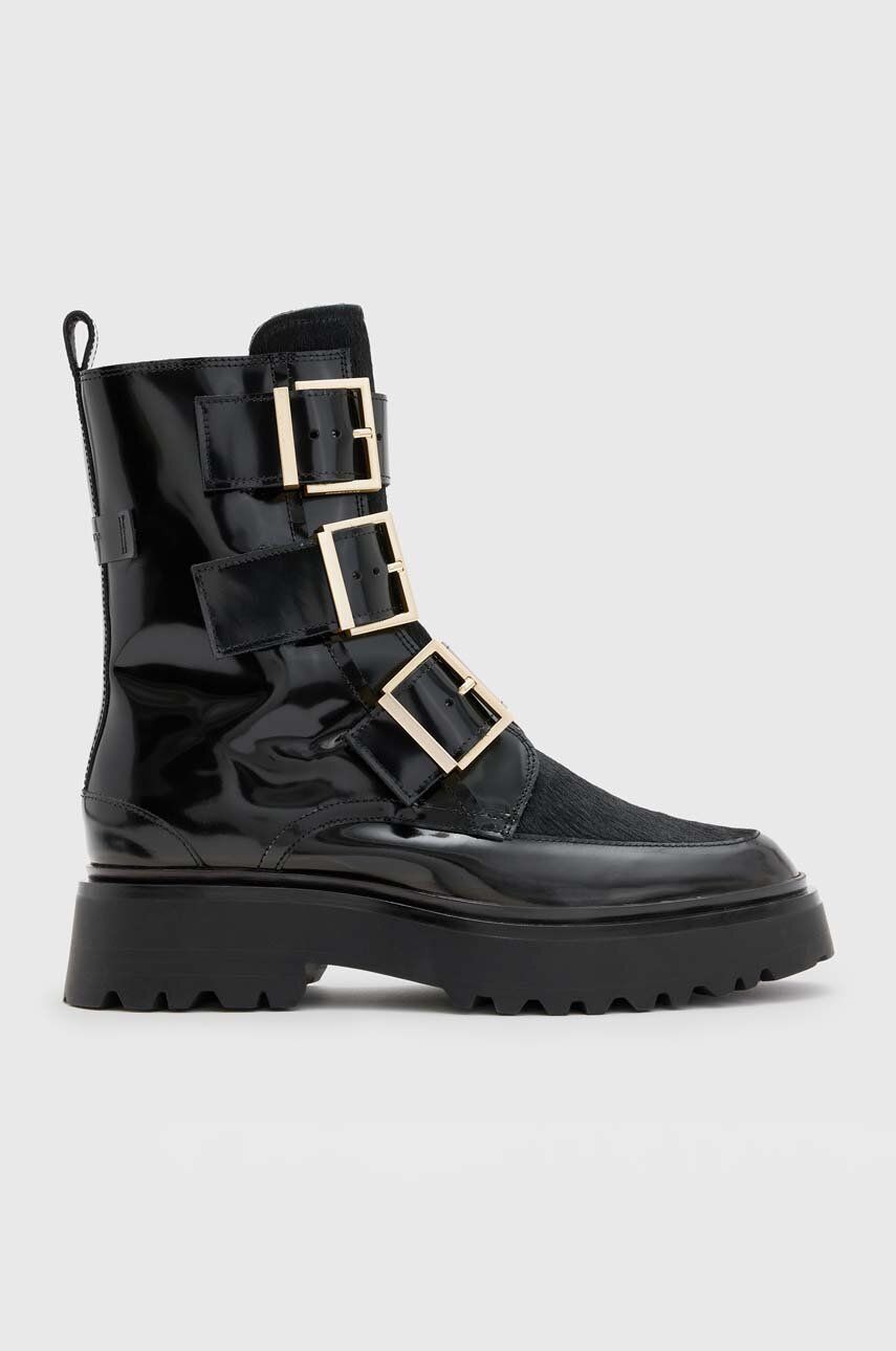 AllSaints - Lynx Pony Boot Leather Boots