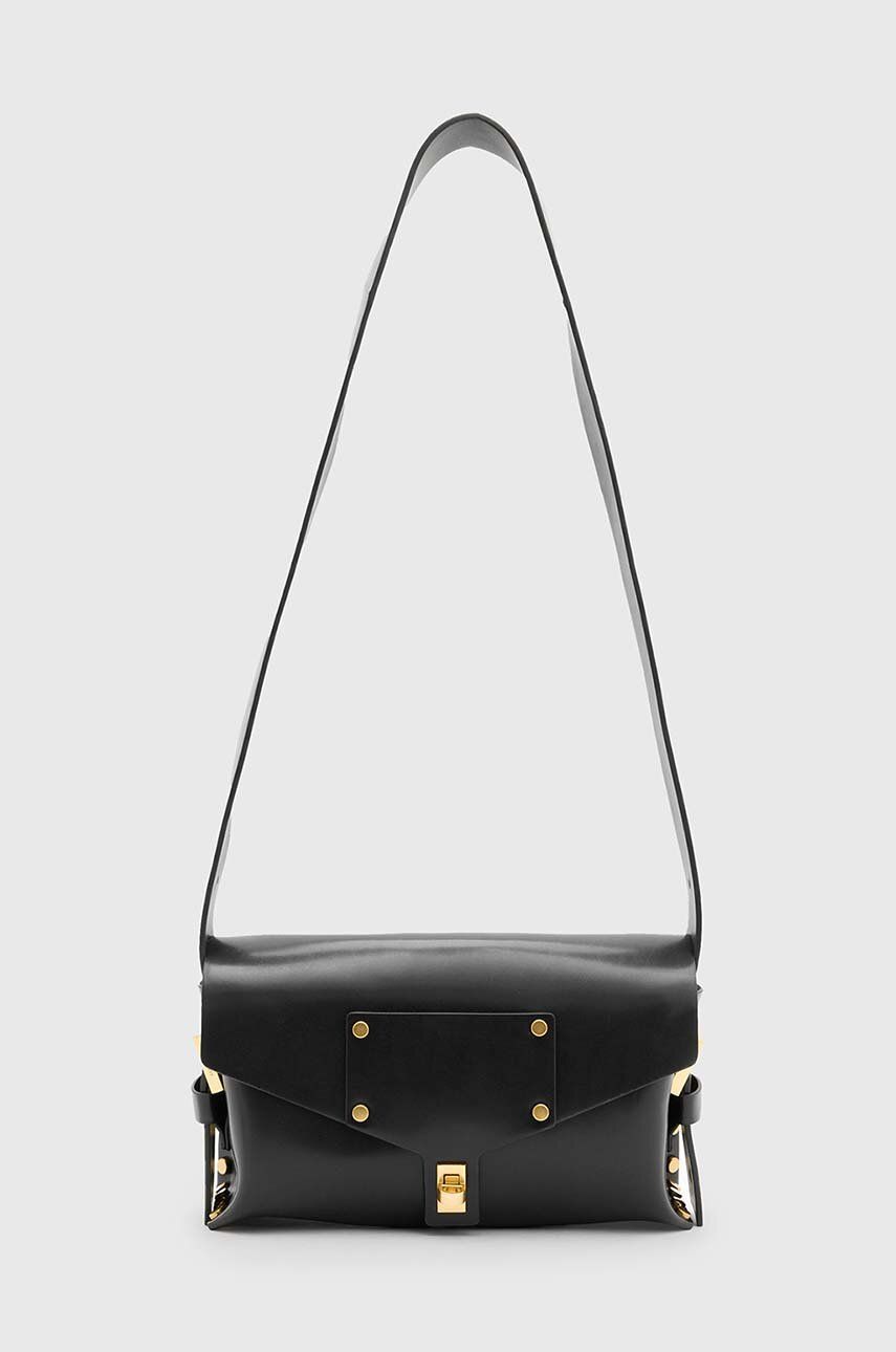 AllSaints - حقيبة جلدية MIRO SATCHEL