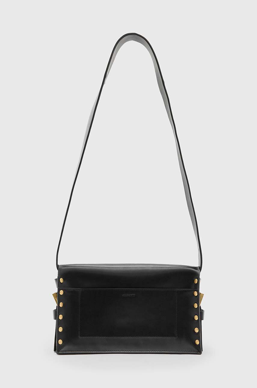 AllSaints - حقيبة جلدية MIRO SATCHEL