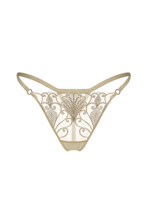 Thong Alba in Ivory Gold