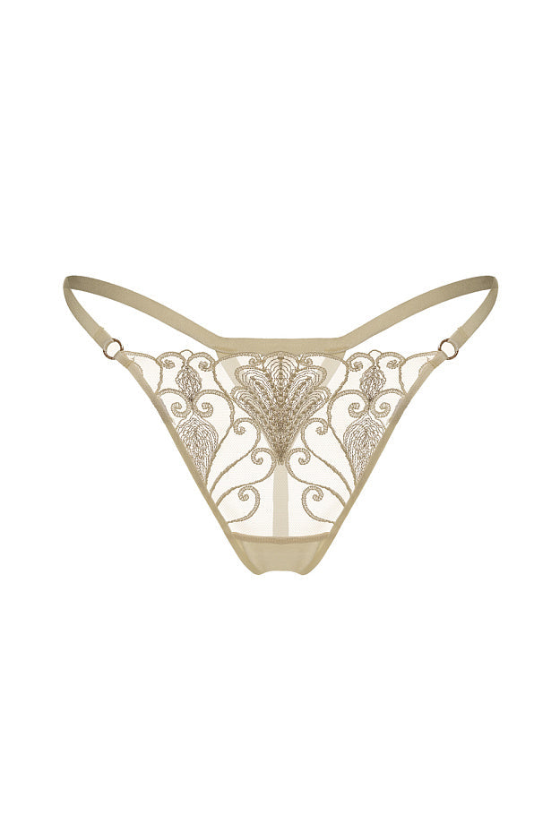 Thong Alba in Ivory Gold