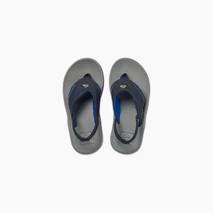 Reef Boys Little Fanning Flip Flop w/ Backstrap Navy / Lime