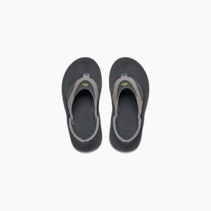 Reef Boys Fanning Flip Flop w/ Backstrap Grey / Volt