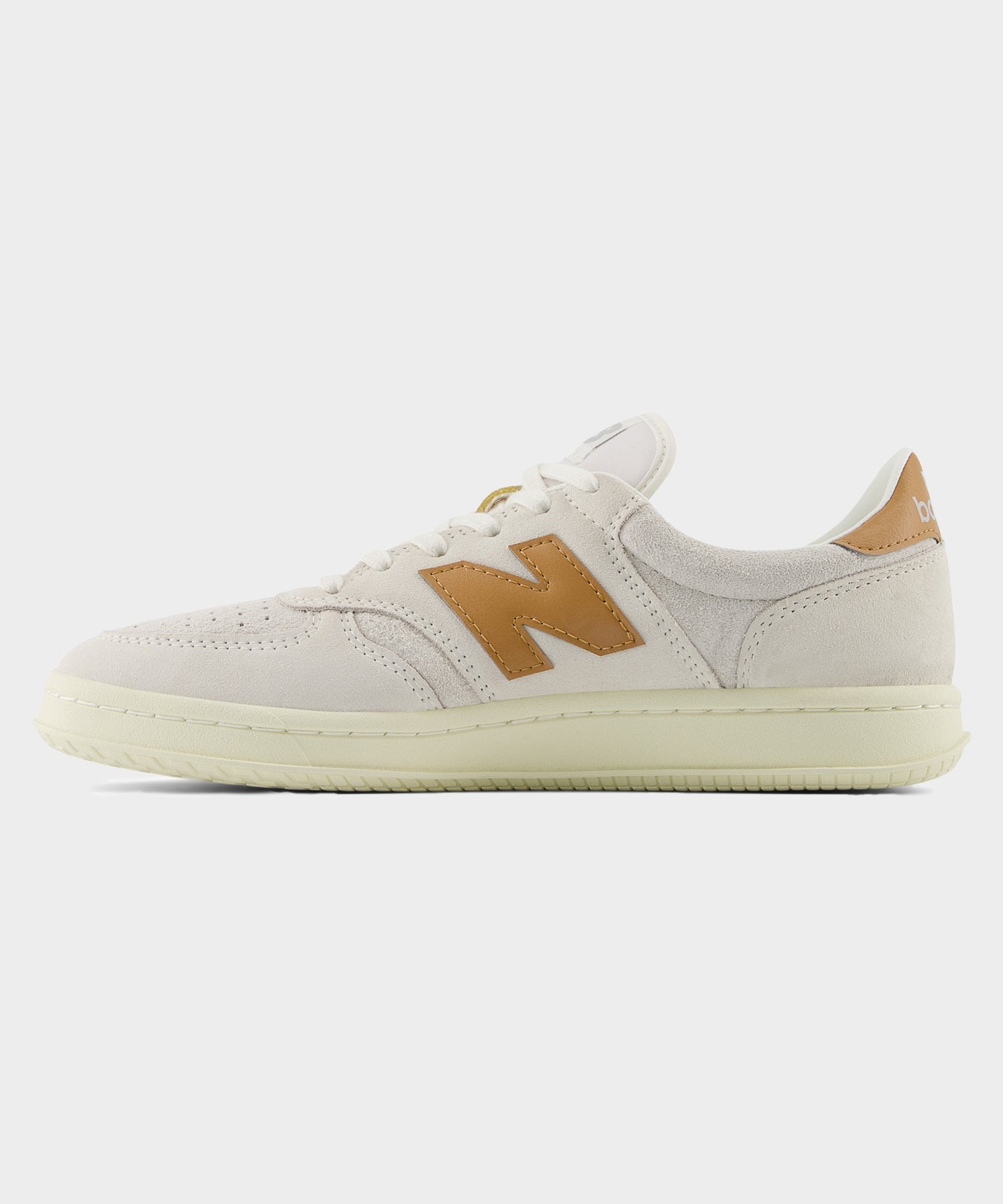 New Balance T500 Court in White + Tan