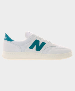 New Balance T500 Court in White + Green