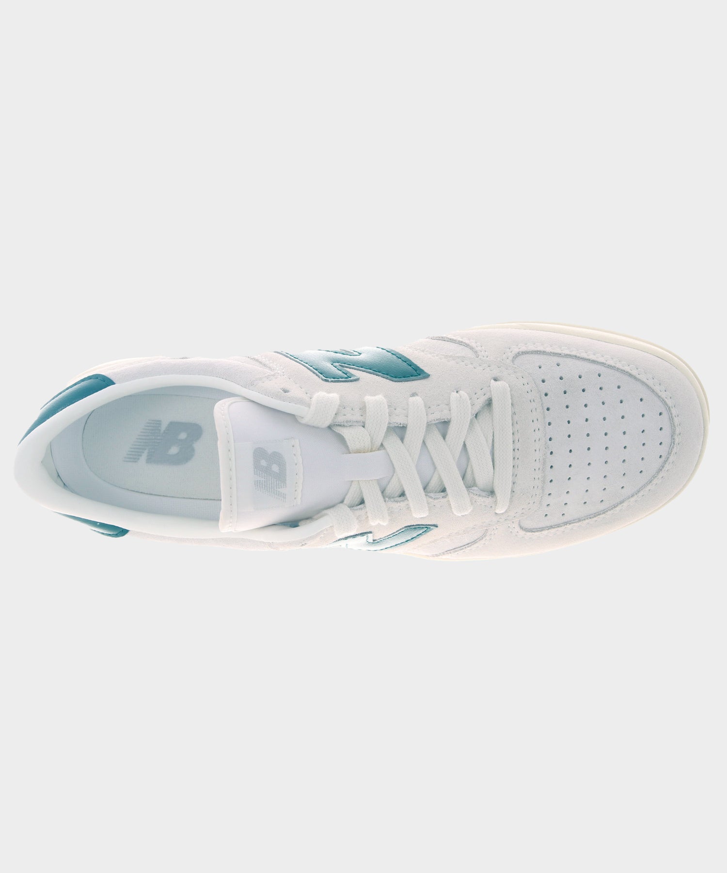 New Balance T500 Court in White + Green