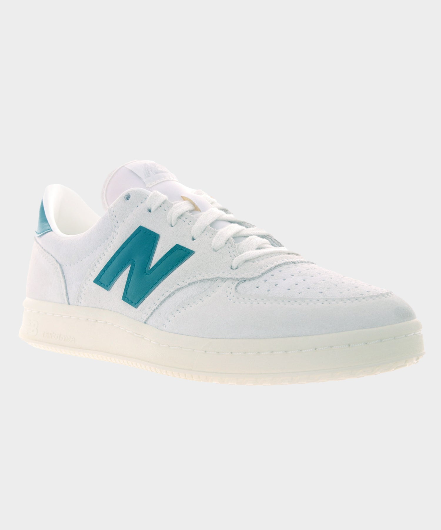 New Balance T500 Court in White + Green