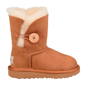 Ugg Toddler Girls Bailey Button II Suede Boot Chestnut