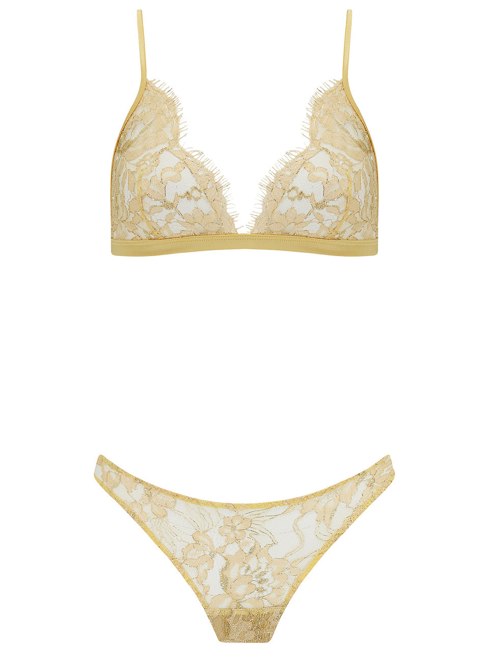 Fiorella Soft Cup Triangle Bra Gold