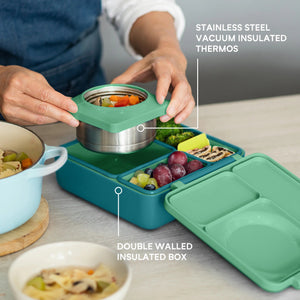 OmieBox - Insulated Green Bento Lunch Box