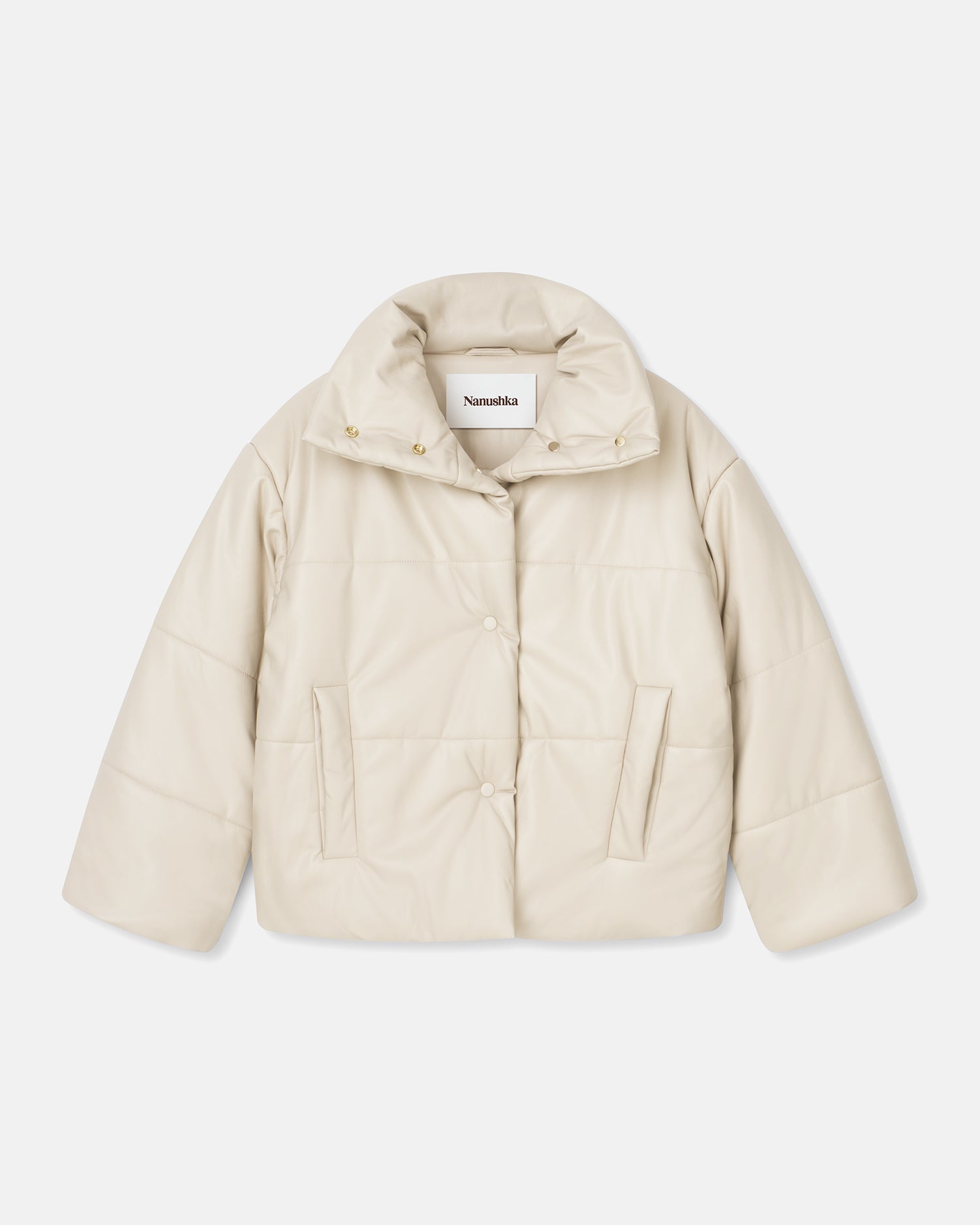 Hide - Okobor™ Alt-Leather Puffer Jacket - Creme